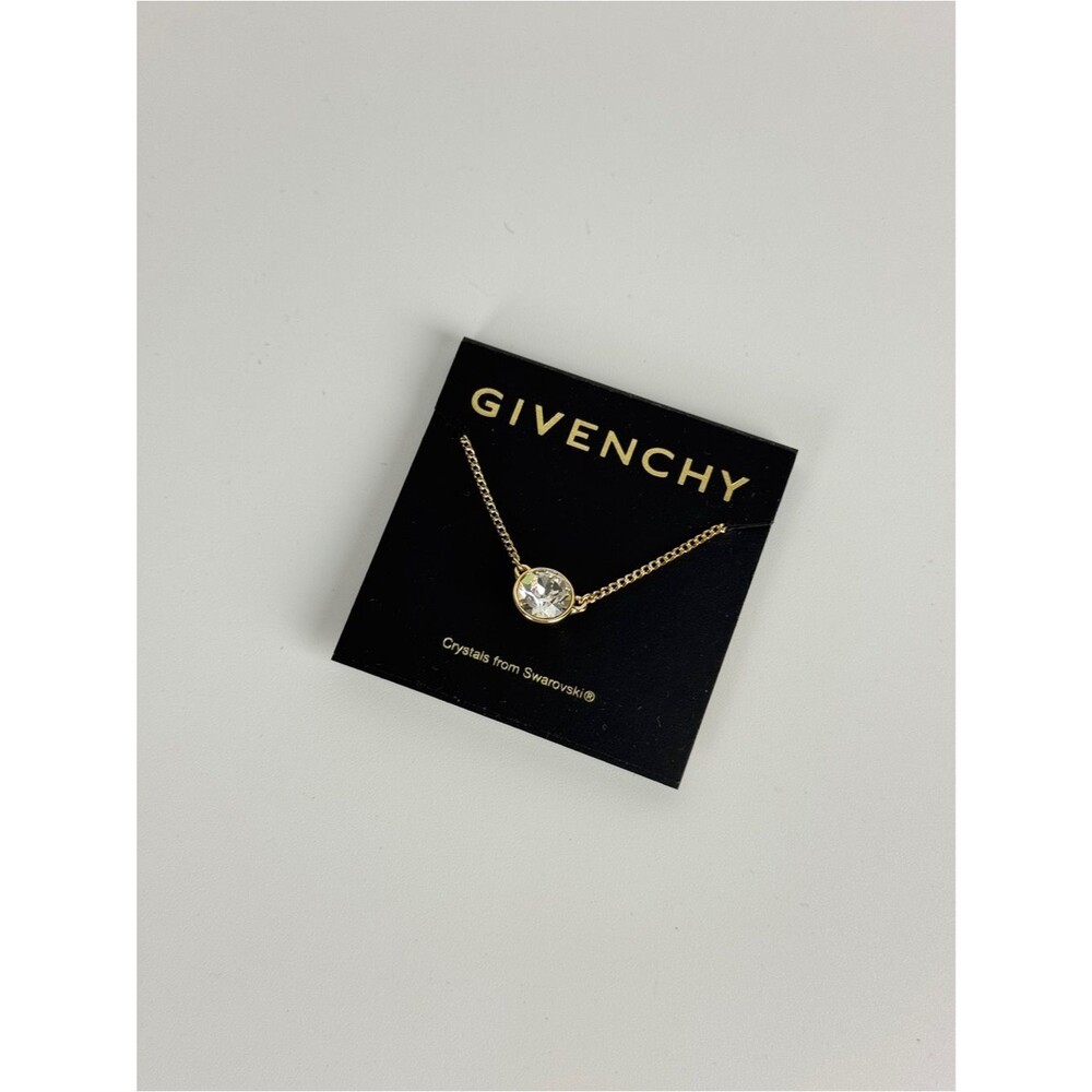 Givenchy Gold Necklace with Crystal Pendant